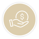 Hand holding money icon