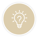 Lightbulb icon with question mark